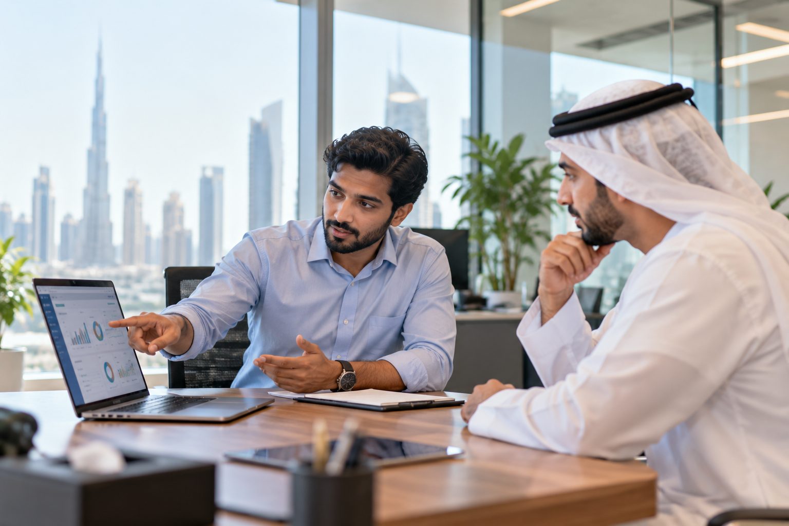 Nefily consultant advising a UAE business client
